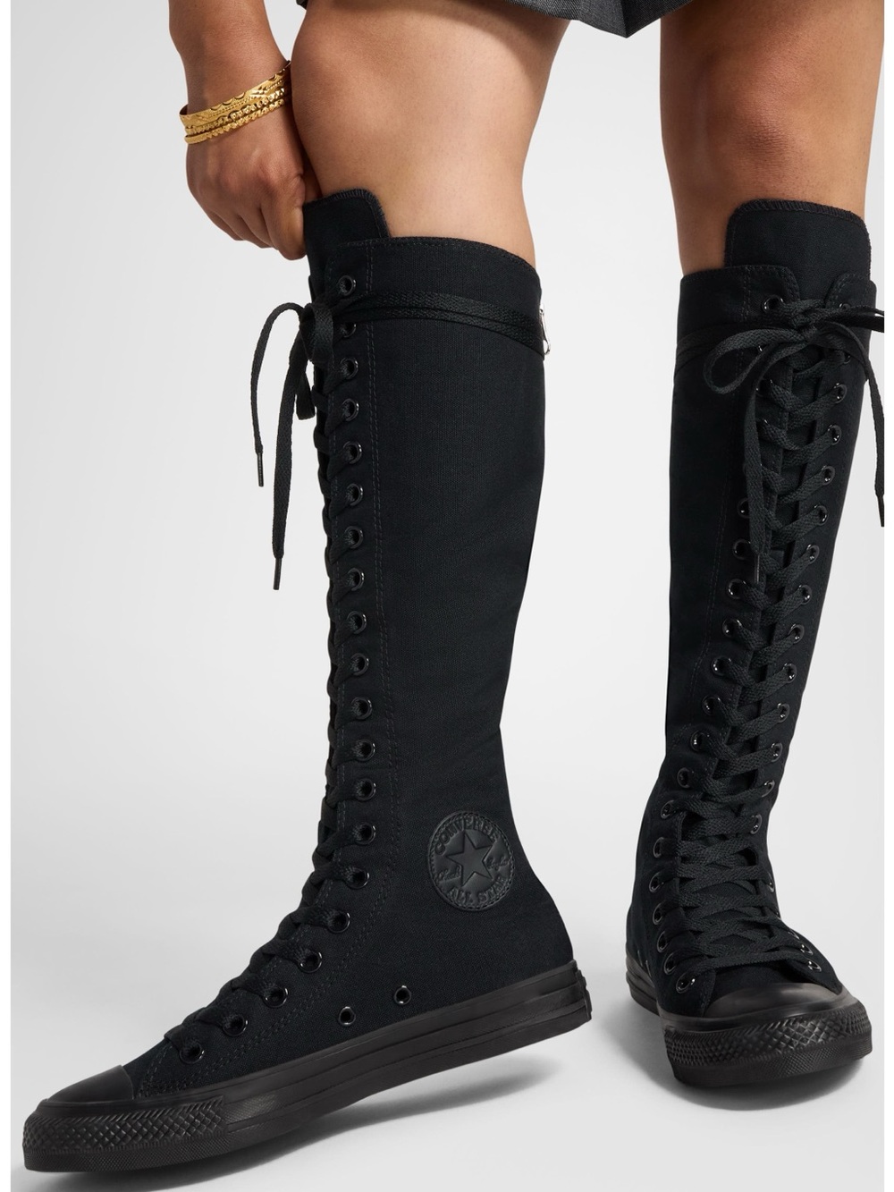 Converse Tall Black Lace-Up Canvas Boots